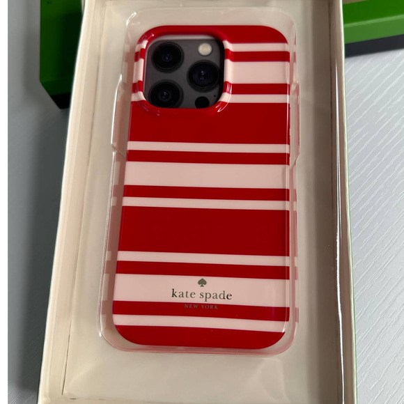 Kate Spade Sailing Stripe iPhone 14  Stability Ring Case - Picture 3 of 14